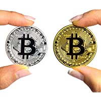 Monedas Bitcoin - Bitcoin Moneda- 2 uds- Oro y Plata - Moneda física Bitcoin - BTC Moneda - Criptomonedas físicas de…